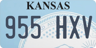 KS license plate 955HXV