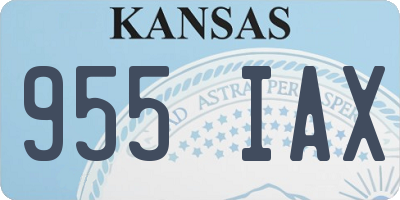 KS license plate 955IAX