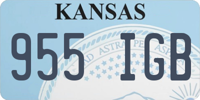 KS license plate 955IGB