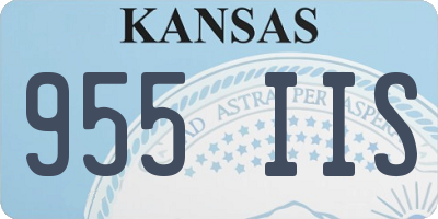 KS license plate 955IIS