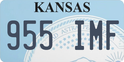 KS license plate 955IMF