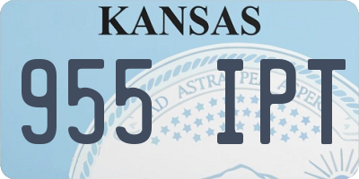 KS license plate 955IPT