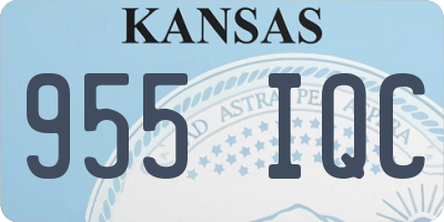 KS license plate 955IQC