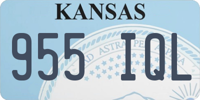 KS license plate 955IQL