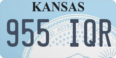 KS license plate 955IQR