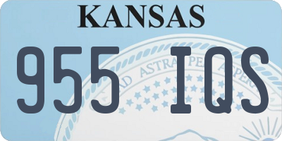 KS license plate 955IQS