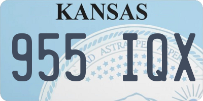 KS license plate 955IQX