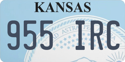 KS license plate 955IRC