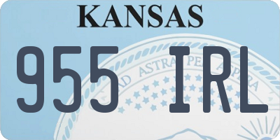 KS license plate 955IRL