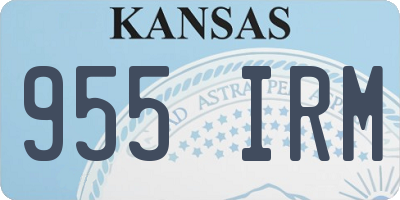 KS license plate 955IRM