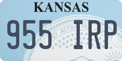 KS license plate 955IRP