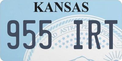 KS license plate 955IRT