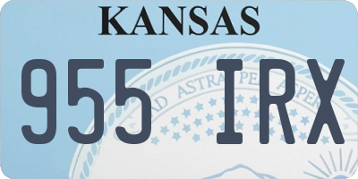 KS license plate 955IRX