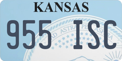 KS license plate 955ISC