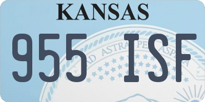 KS license plate 955ISF