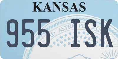 KS license plate 955ISK