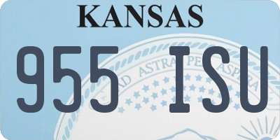 KS license plate 955ISU