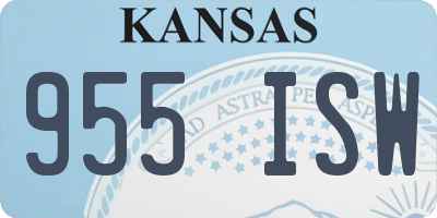 KS license plate 955ISW