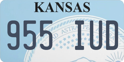 KS license plate 955IUD