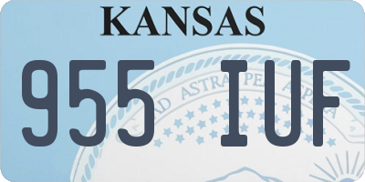 KS license plate 955IUF
