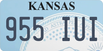 KS license plate 955IUI
