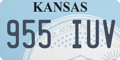 KS license plate 955IUV