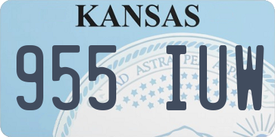 KS license plate 955IUW