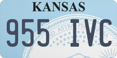 KS license plate 955IVC