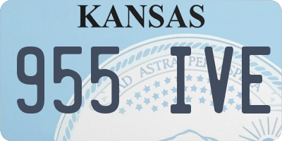 KS license plate 955IVE