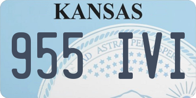 KS license plate 955IVI