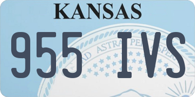 KS license plate 955IVS