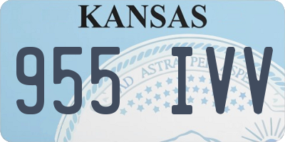 KS license plate 955IVV