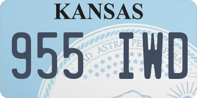 KS license plate 955IWD