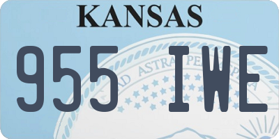 KS license plate 955IWE