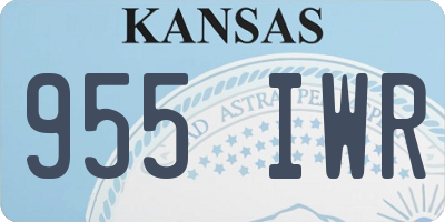KS license plate 955IWR