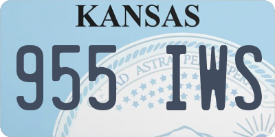 KS license plate 955IWS