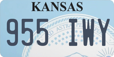 KS license plate 955IWY