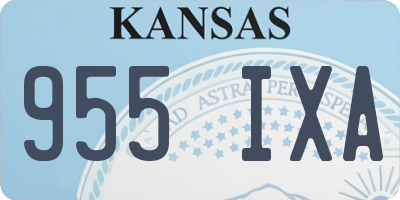 KS license plate 955IXA