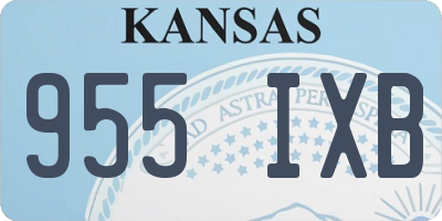 KS license plate 955IXB