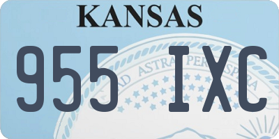 KS license plate 955IXC