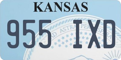 KS license plate 955IXD