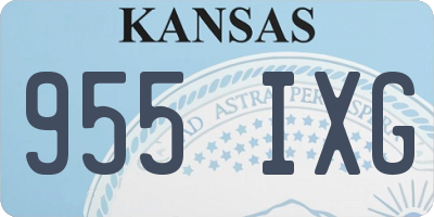 KS license plate 955IXG