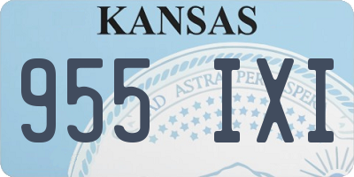 KS license plate 955IXI
