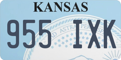 KS license plate 955IXK