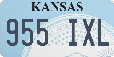 KS license plate 955IXL
