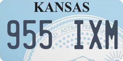 KS license plate 955IXM