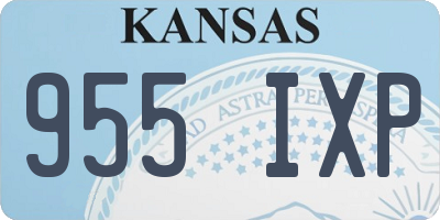 KS license plate 955IXP