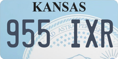 KS license plate 955IXR