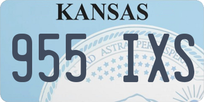 KS license plate 955IXS