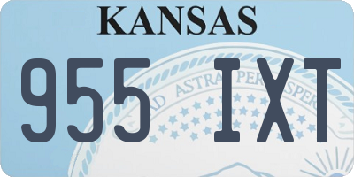 KS license plate 955IXT